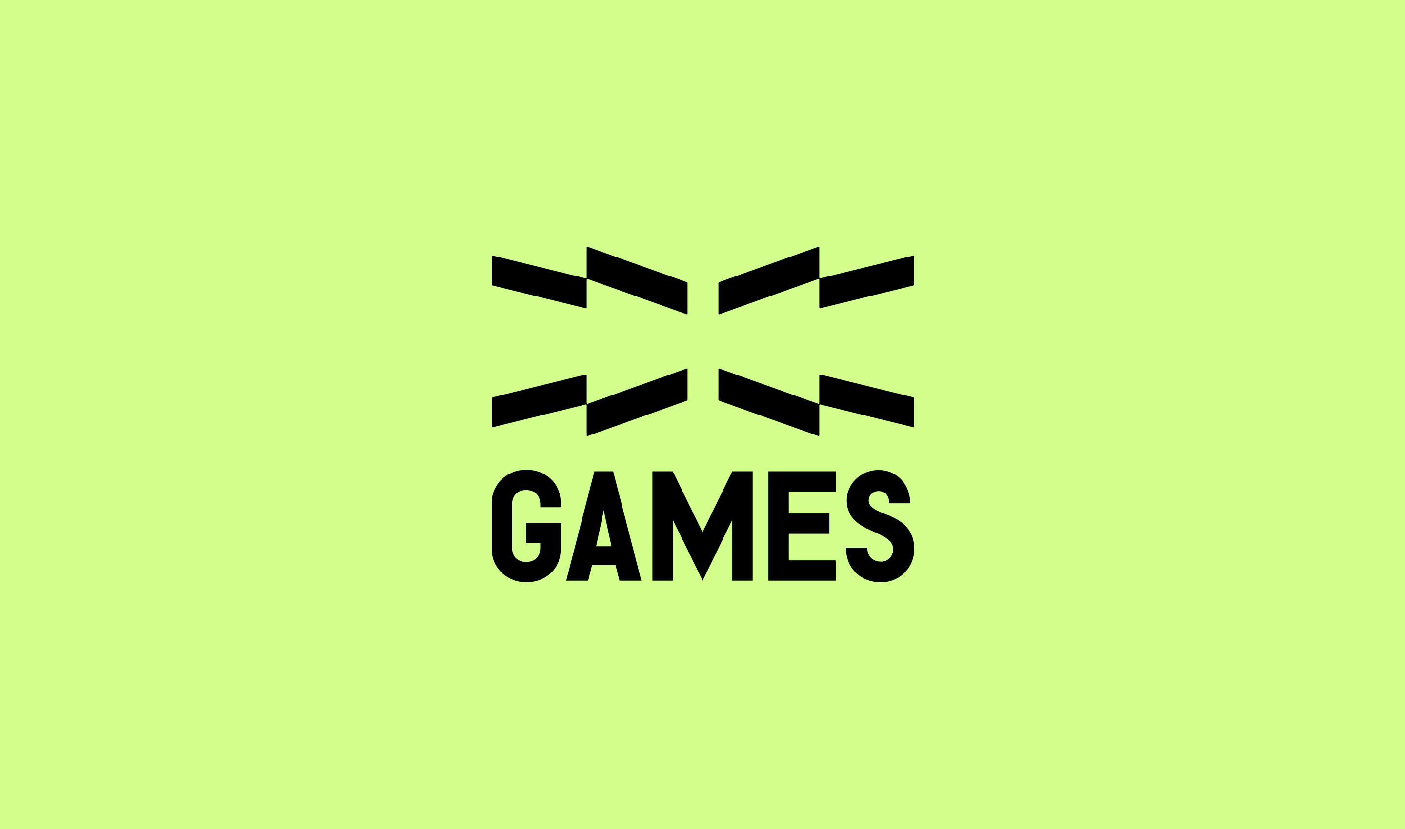 X Games rebrand logo mark by Gwen Geng — angular X formed by four parallelogram bars