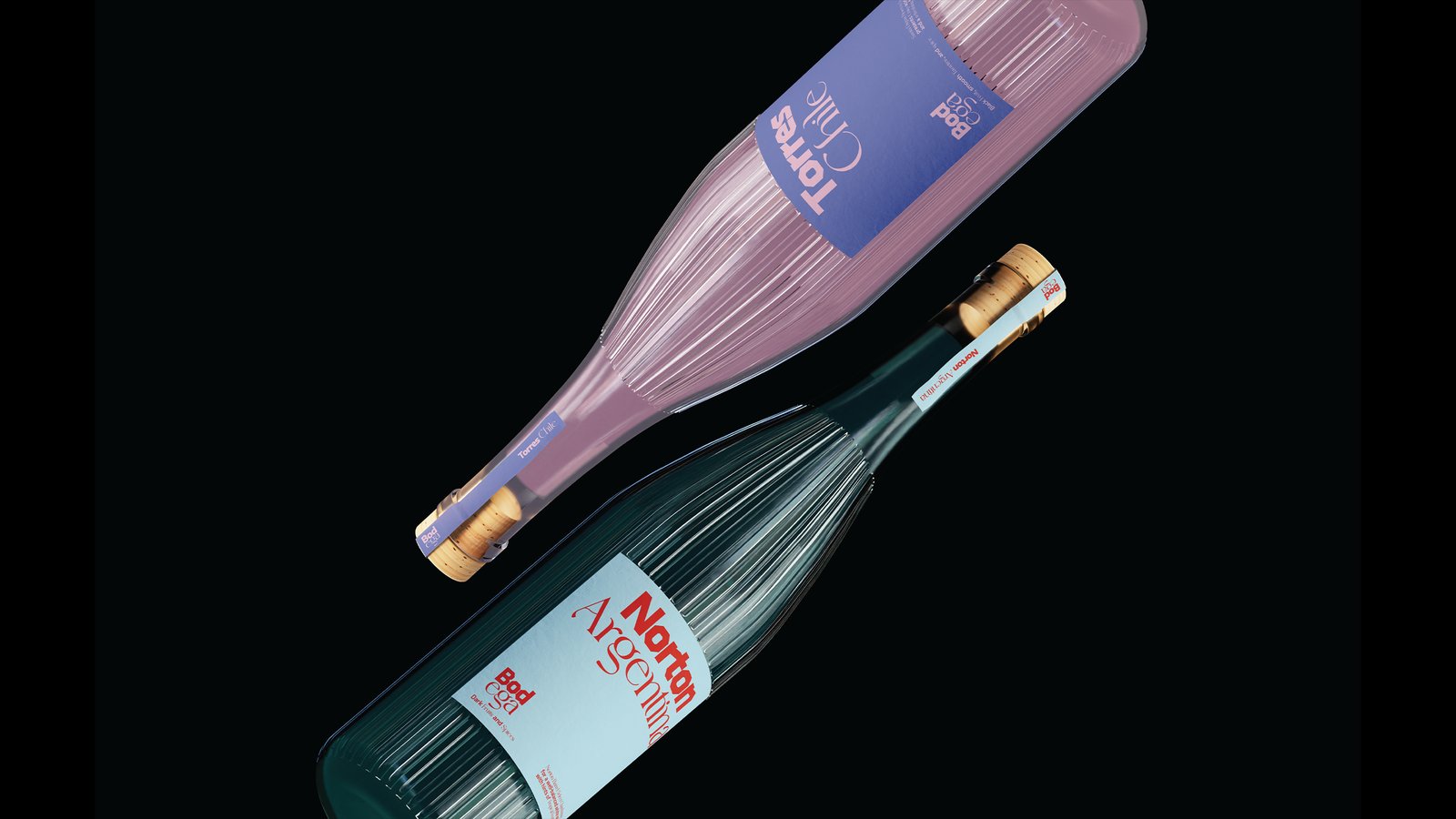 Bodega brand identity wine bottle packaging mockup