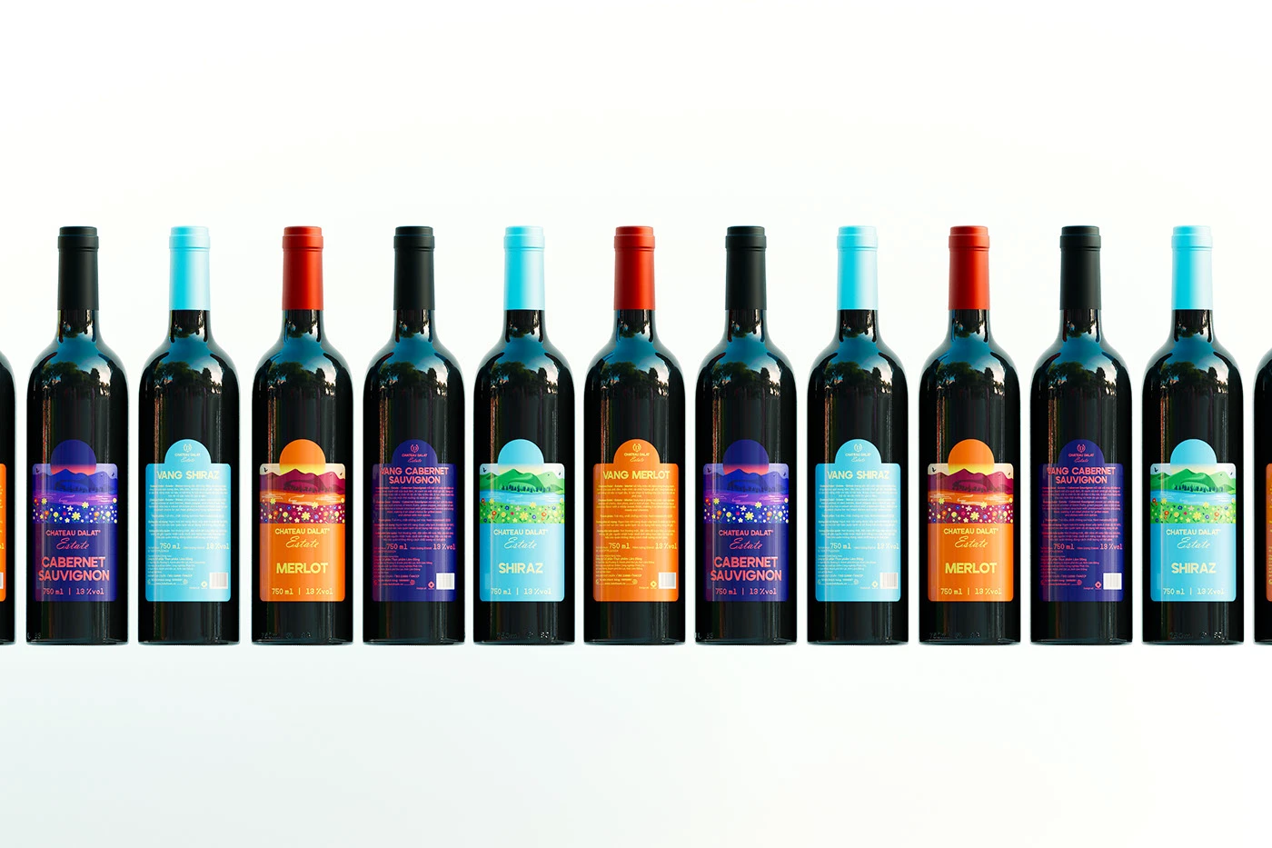 Chateau Dalat wine packaging design