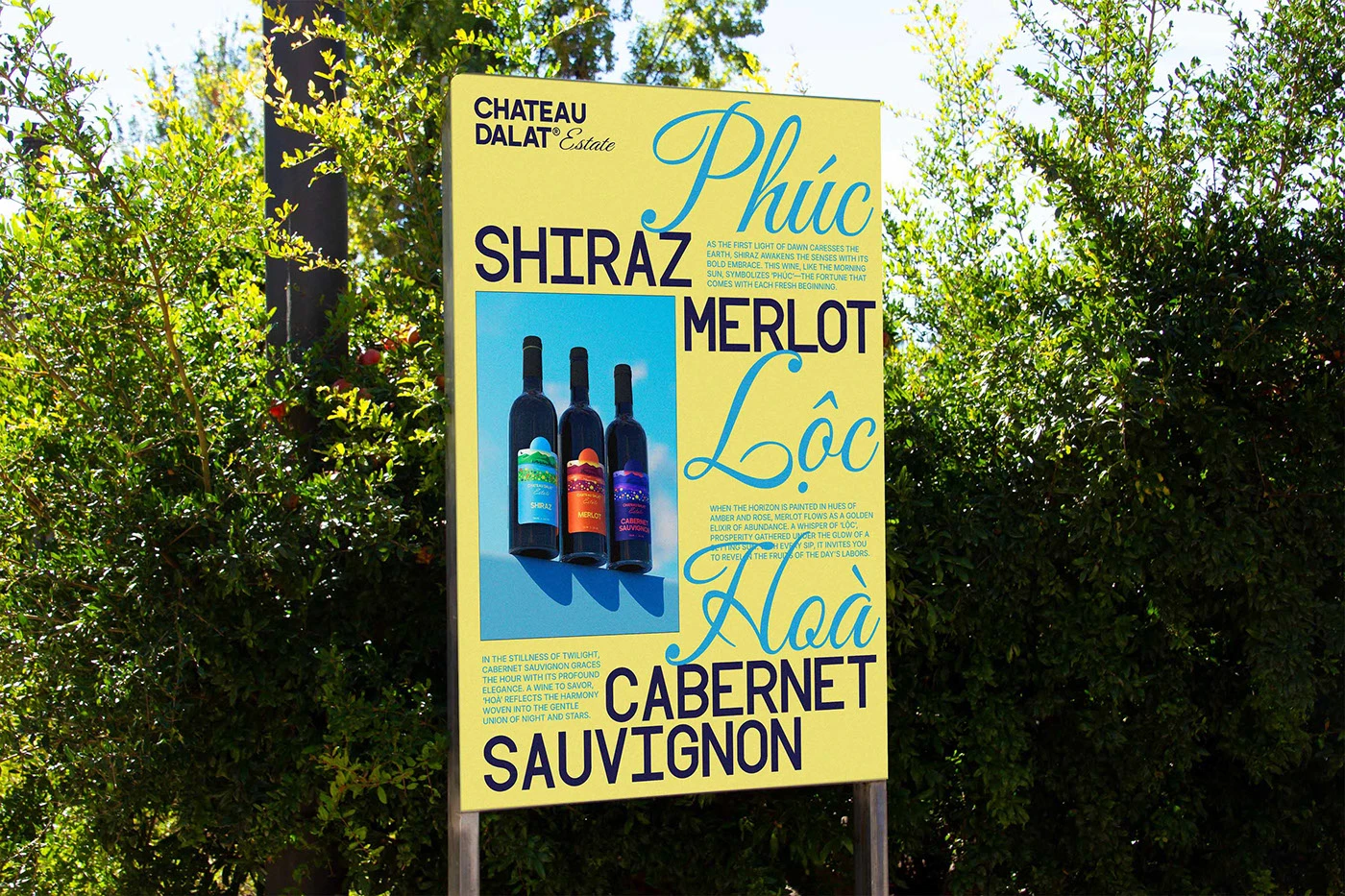 Chateau Dalat wine packaging design