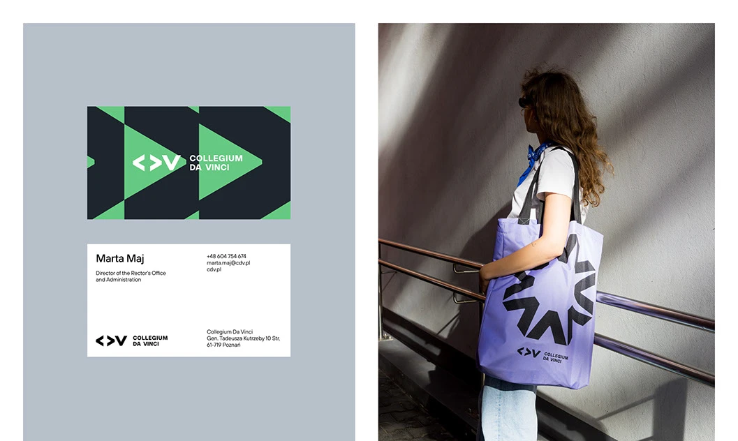 Collegium da Vinci brand identity digital web design with scalable components by Uniforma