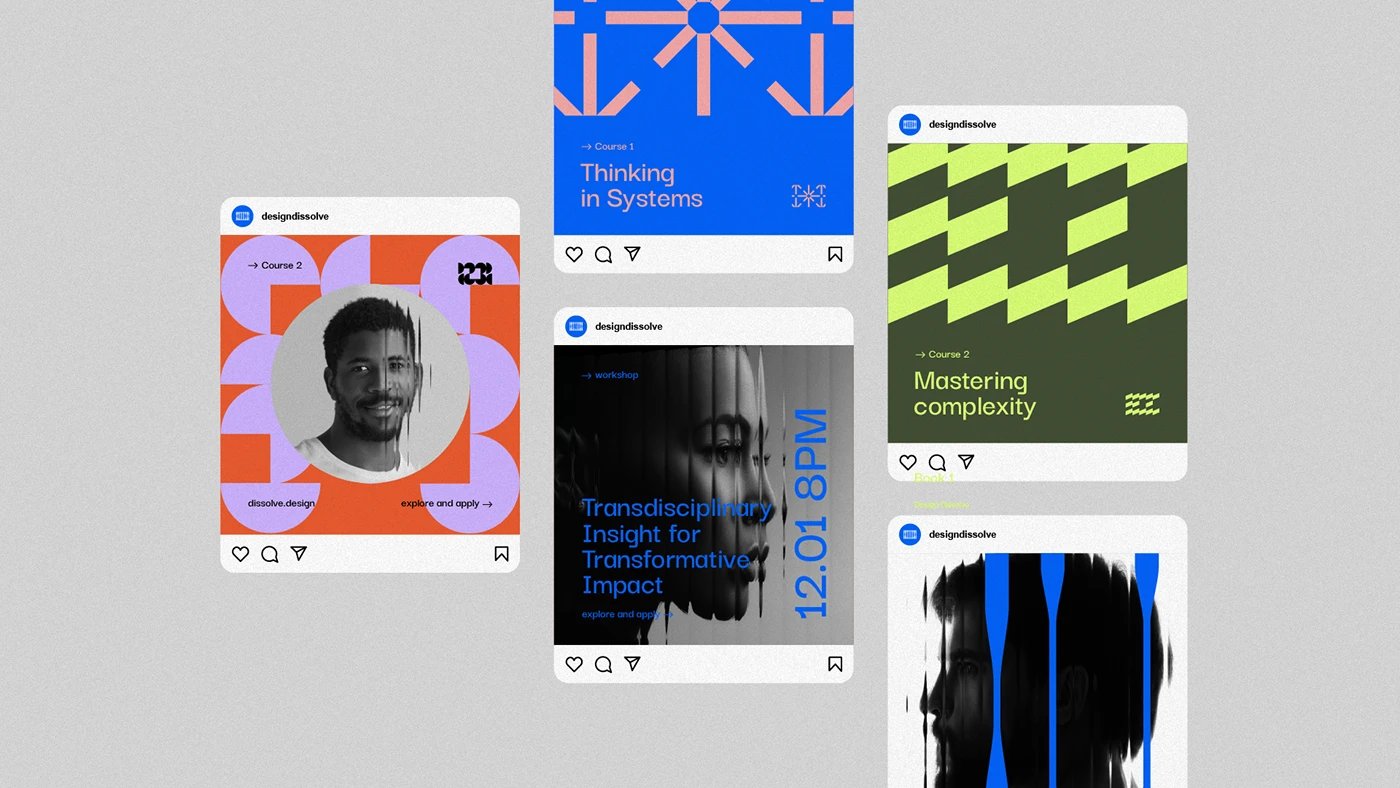 Design Dissolve brand identity social media Instagram templates — brand identity