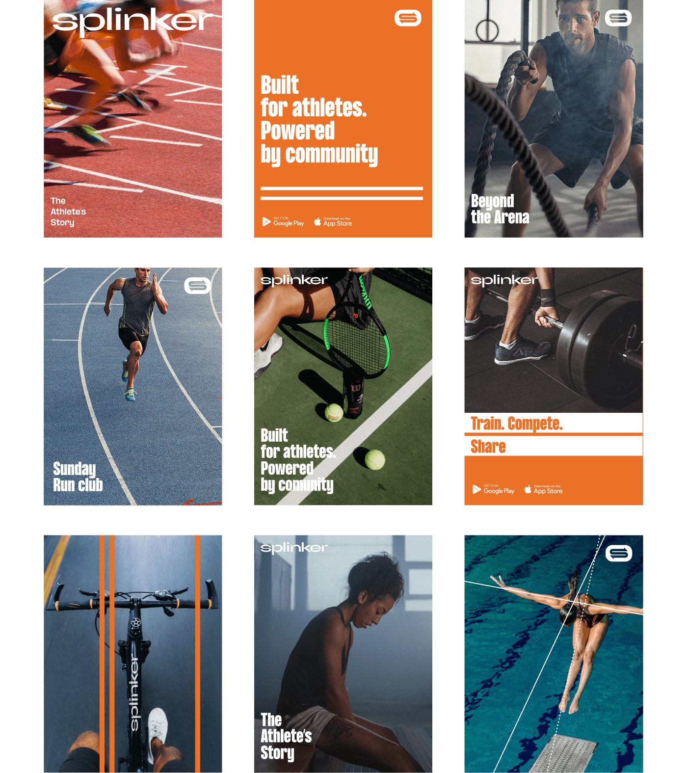 Splinker ID sports branding identity design