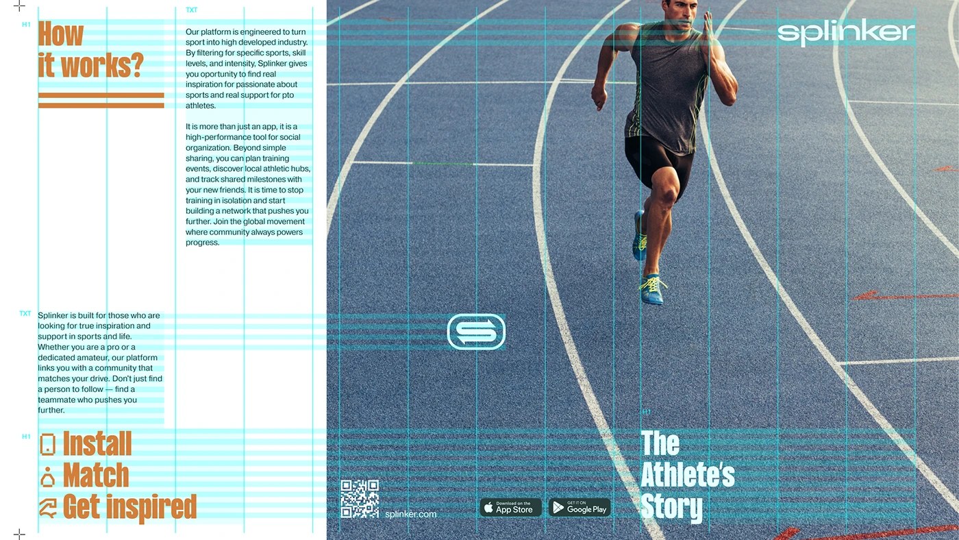 Splinker ID sports branding identity design