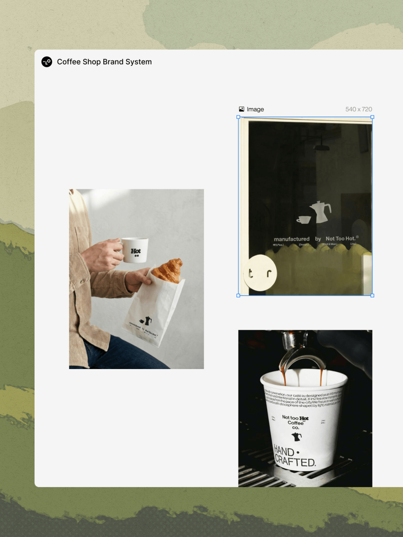 Lovart AI design agent coffee shop brand system output