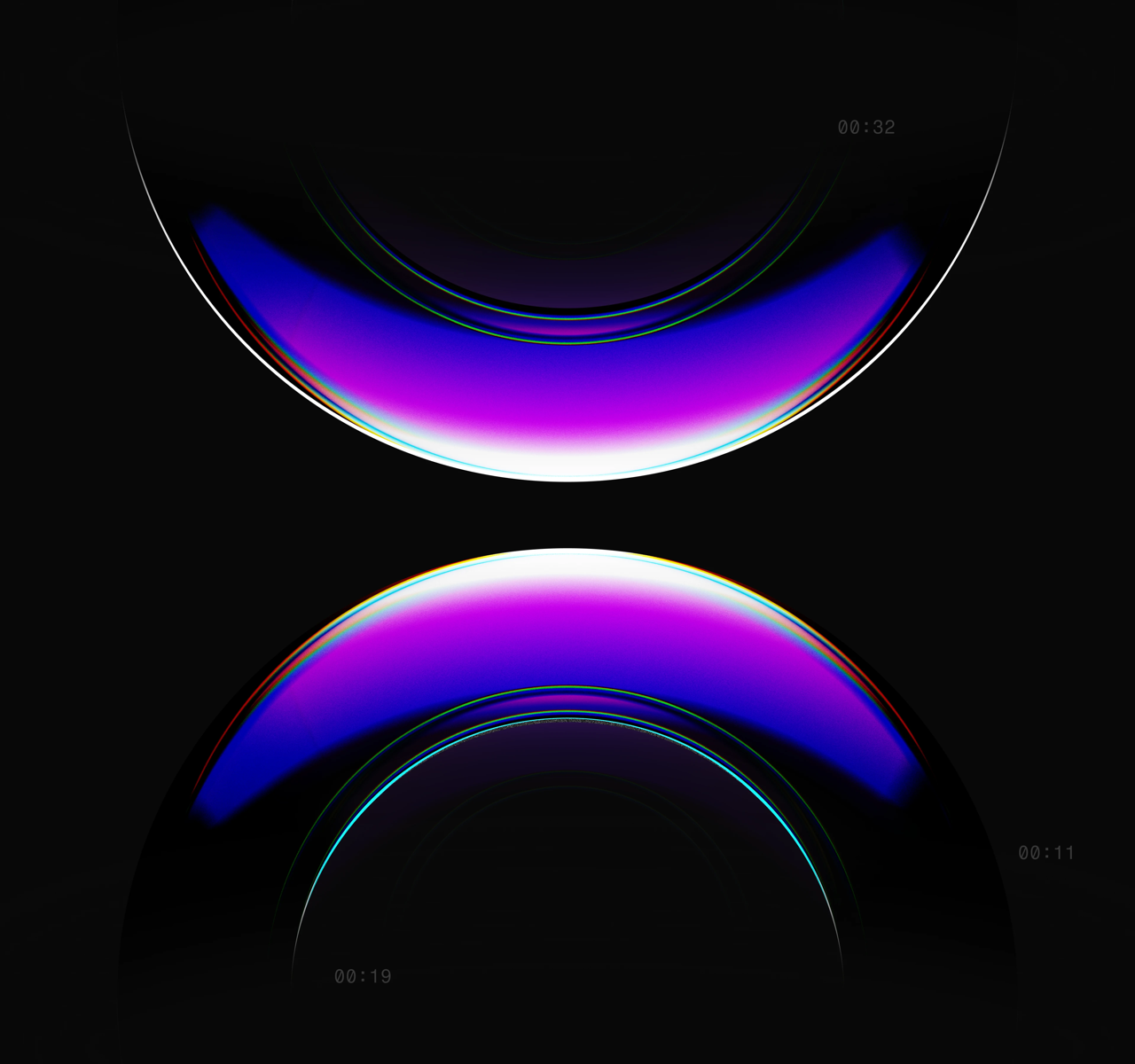 Revolte AI branding — timestamp scatter motif dark palette