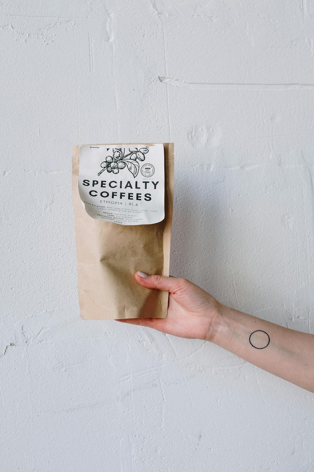 tactile design minimalist coffee packaging
