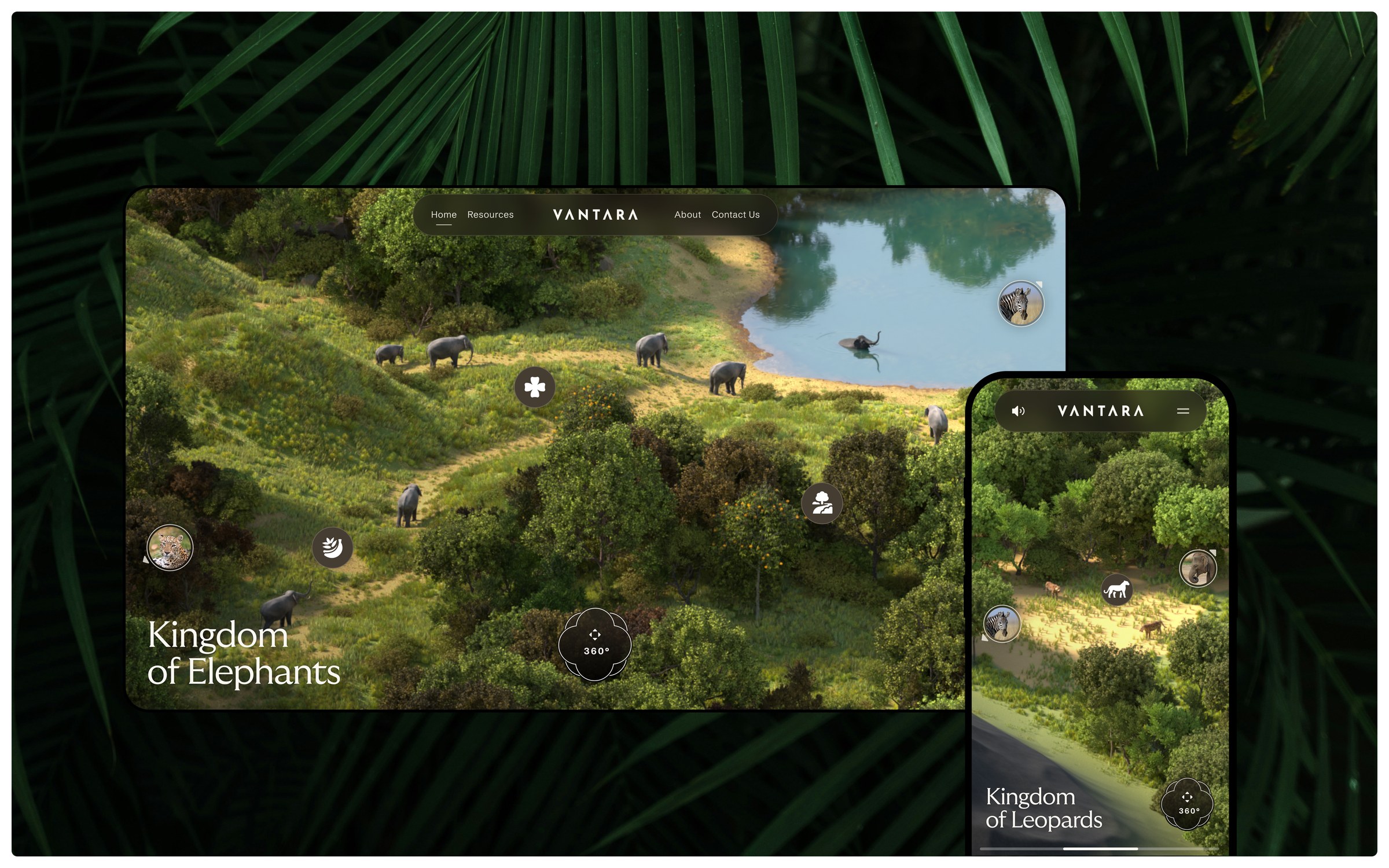 Vantara web design homepage by Clay — earthy tones and natural color palette