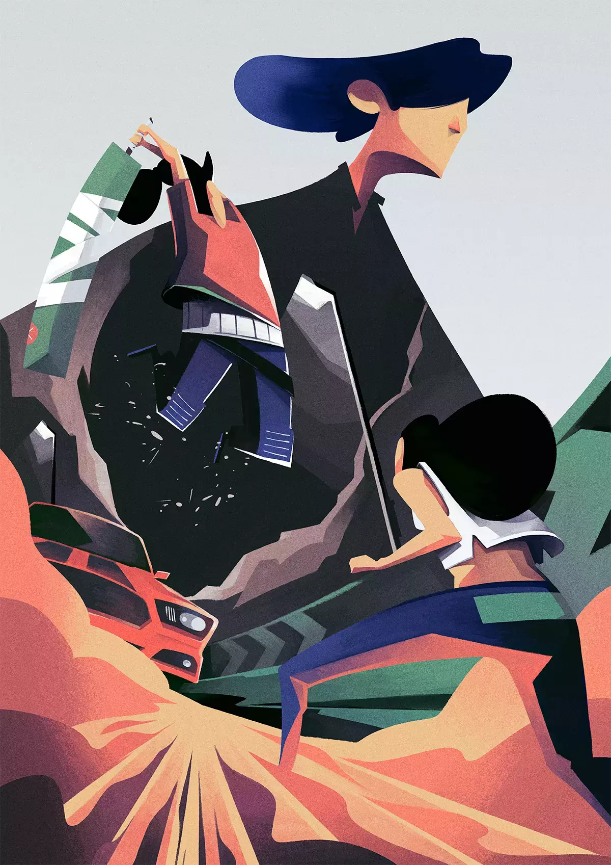 Illustration Process: Battle by Thomas Rohlfs