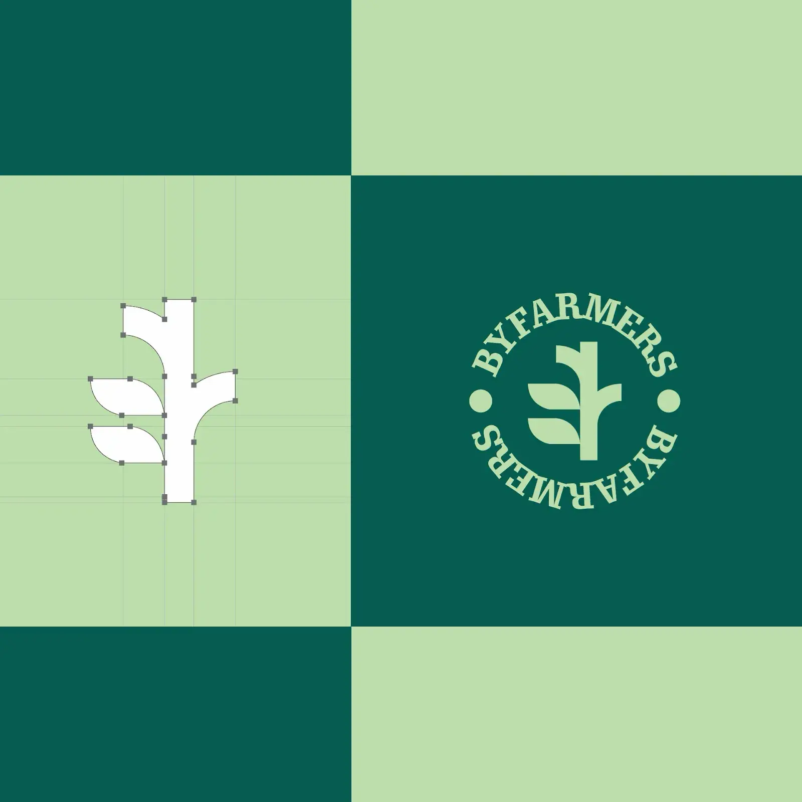 Minimalist Branding for byFarmers Agricultural Identity