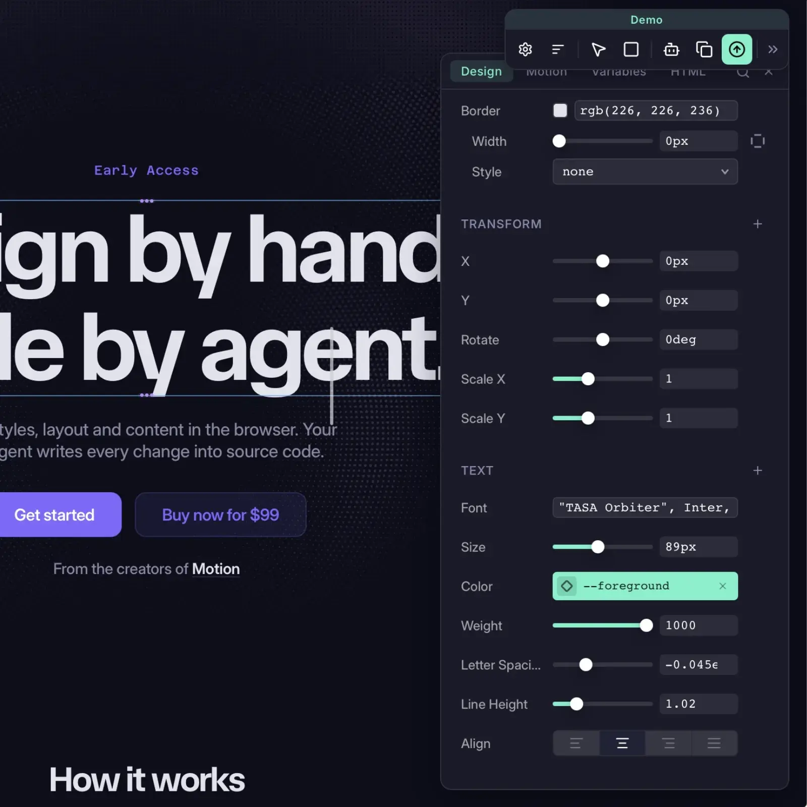 CSS design tool CSS Studio browser interface