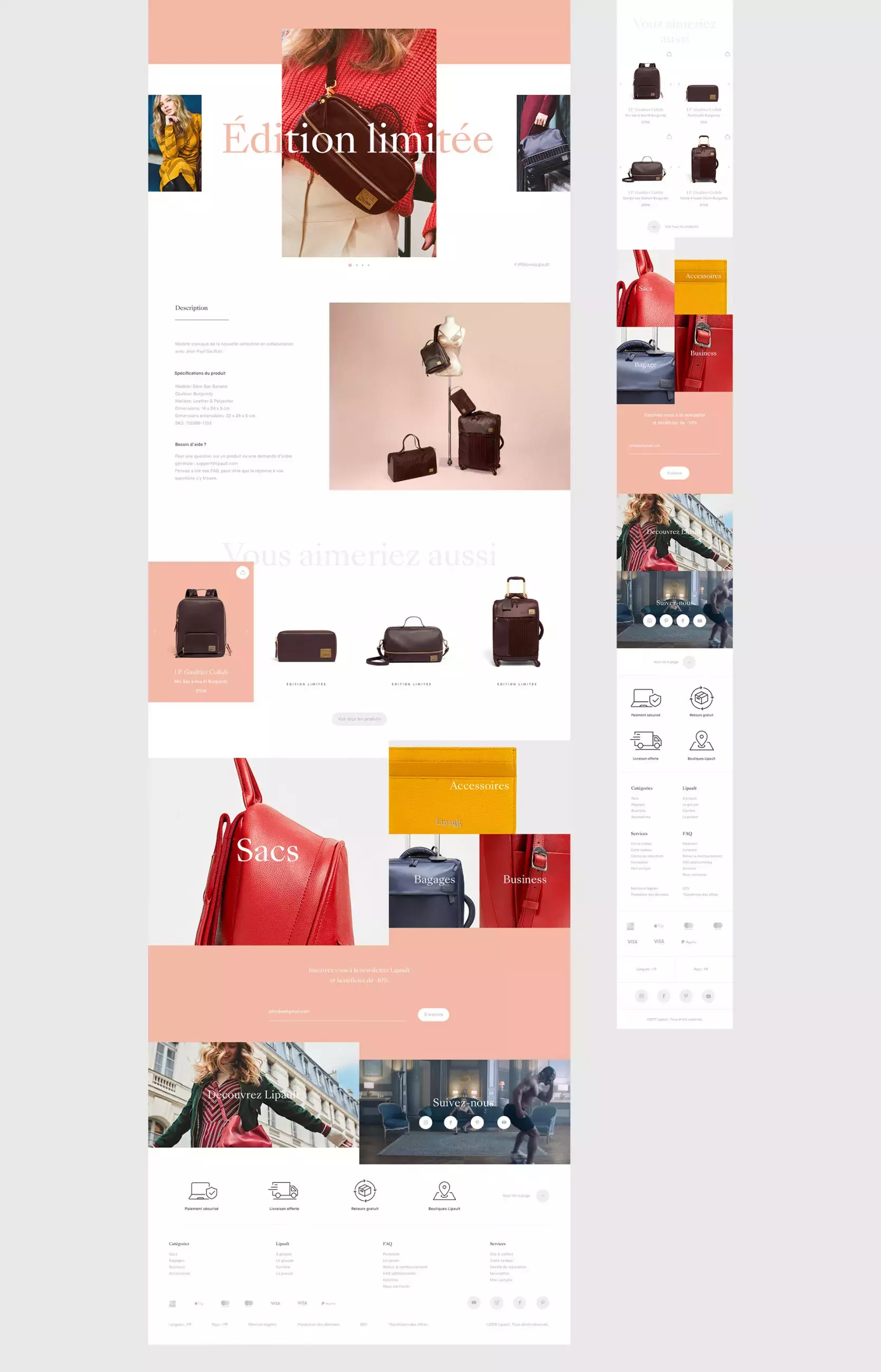 Lipault™ E-Commerce Responsive Web Design