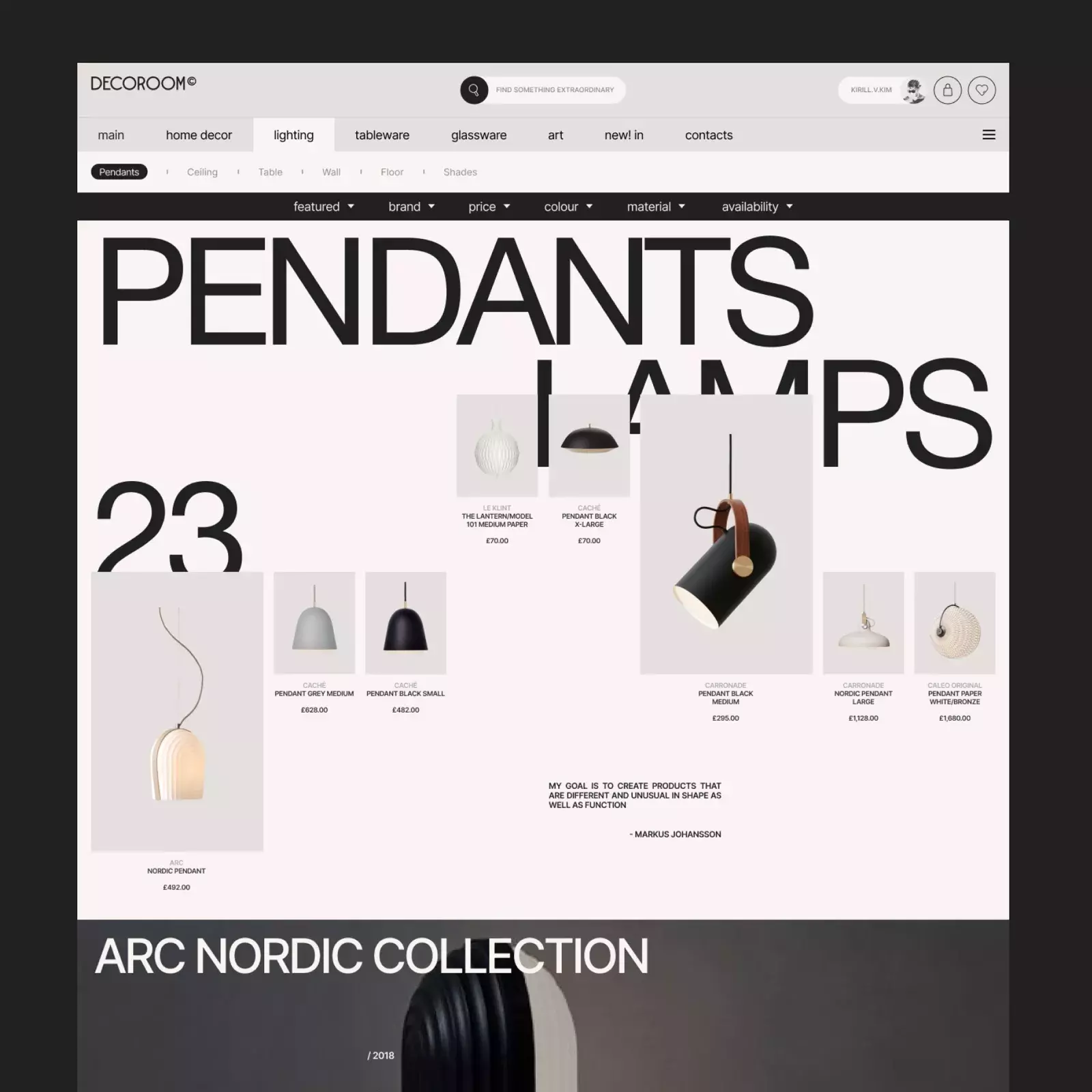  Decoroom Stylish UI/UX and Web Design