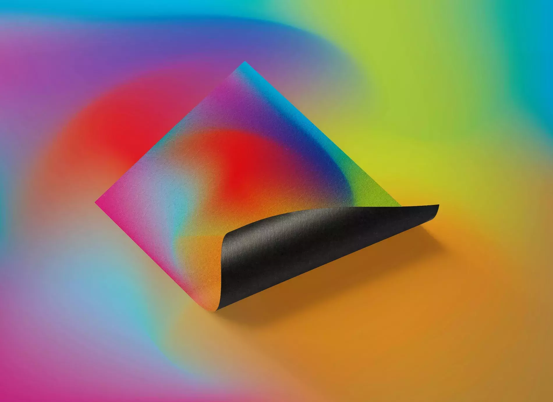 One illustration translating the feeling of global warming with colorful and warm gradients