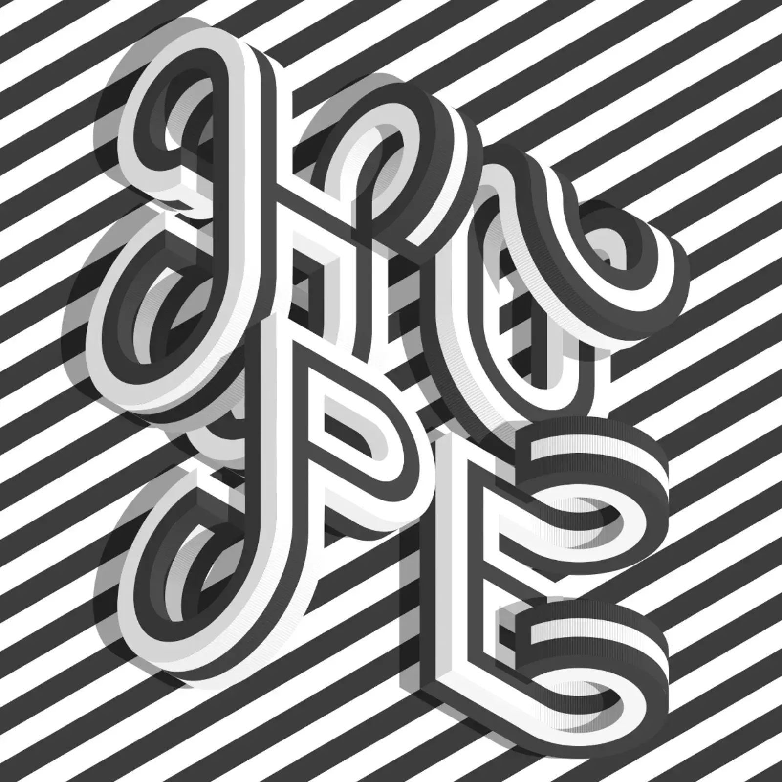 Typographic series based on isometric grids