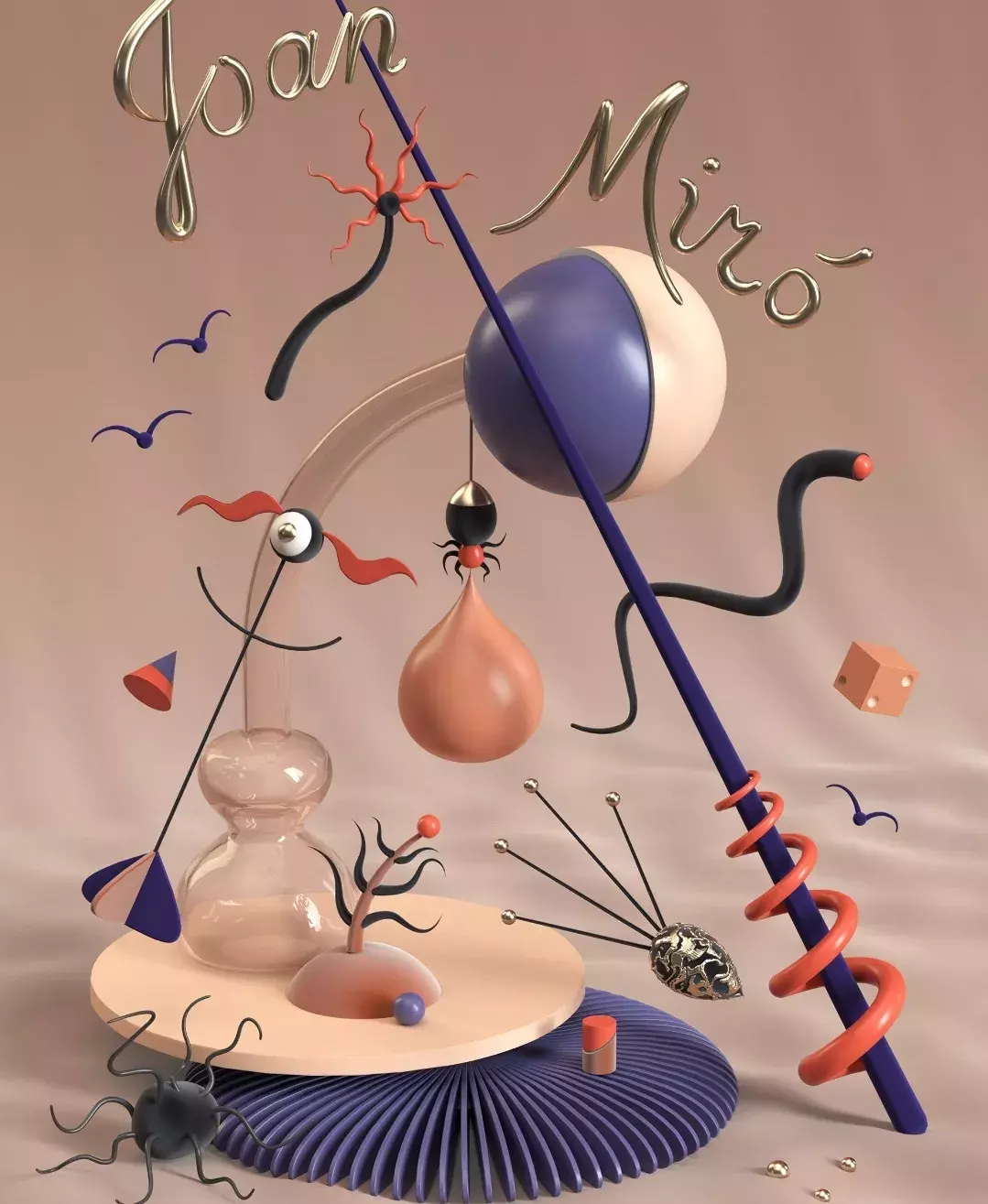 Miro Paintings Turned Into 3D Art