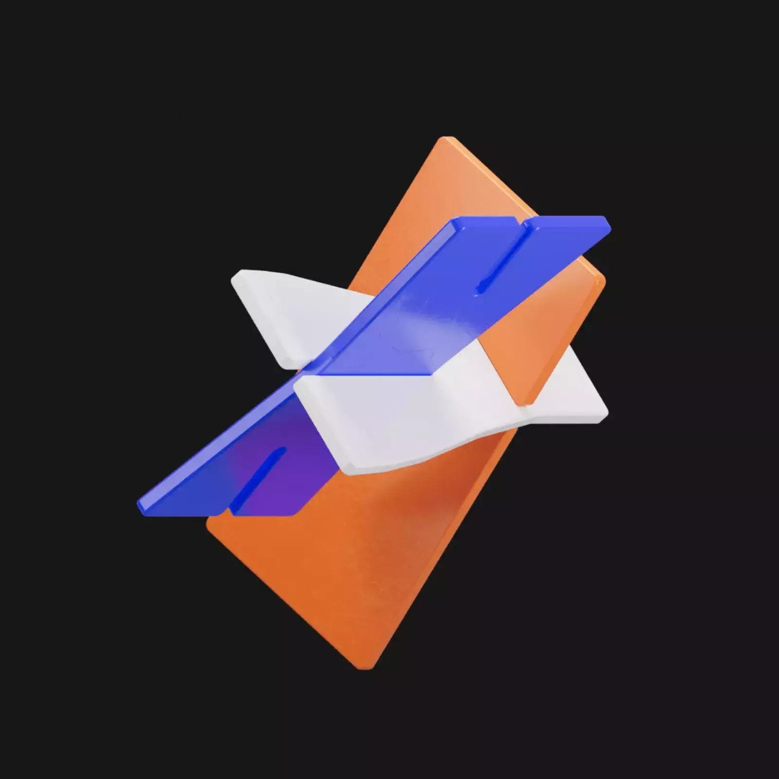 Motion design and typography inspired by modular flake toys