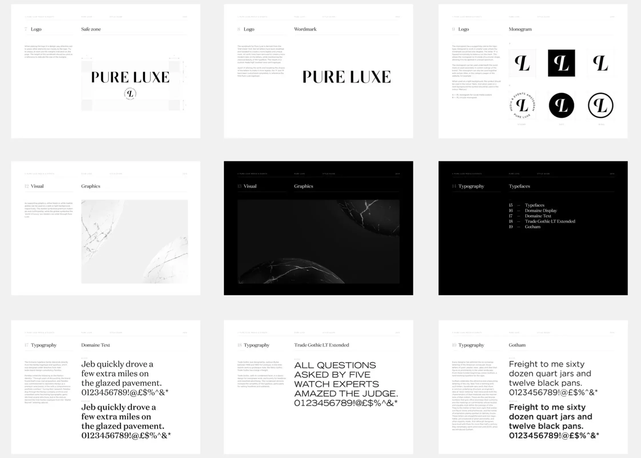 Branding and Visual Identity for Pure Luxe Magazine