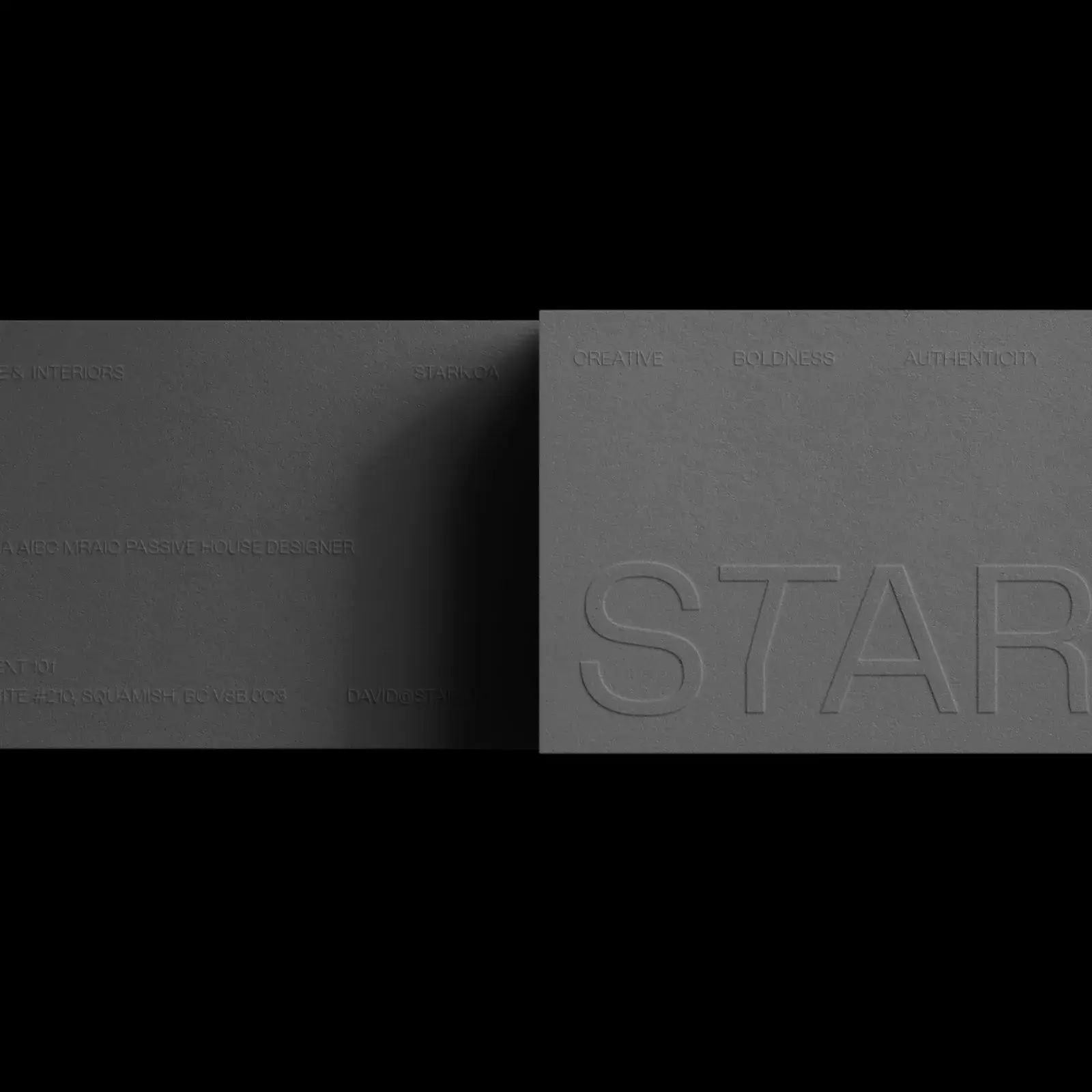 STARK architecture brand identity by Electric Brand Consultants, Squamish BC