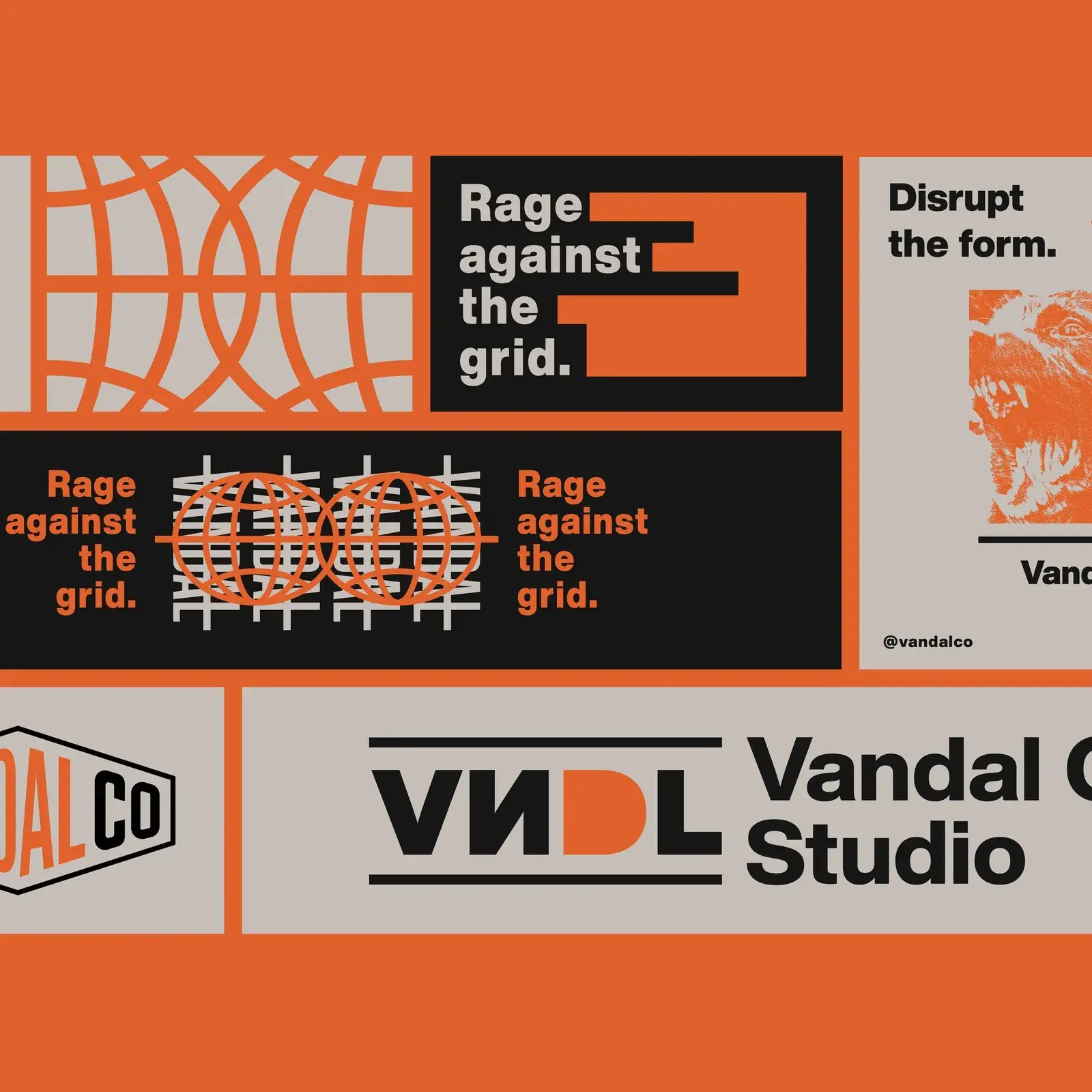 Vandal Co. brand identity design overview by Santiago Valencia