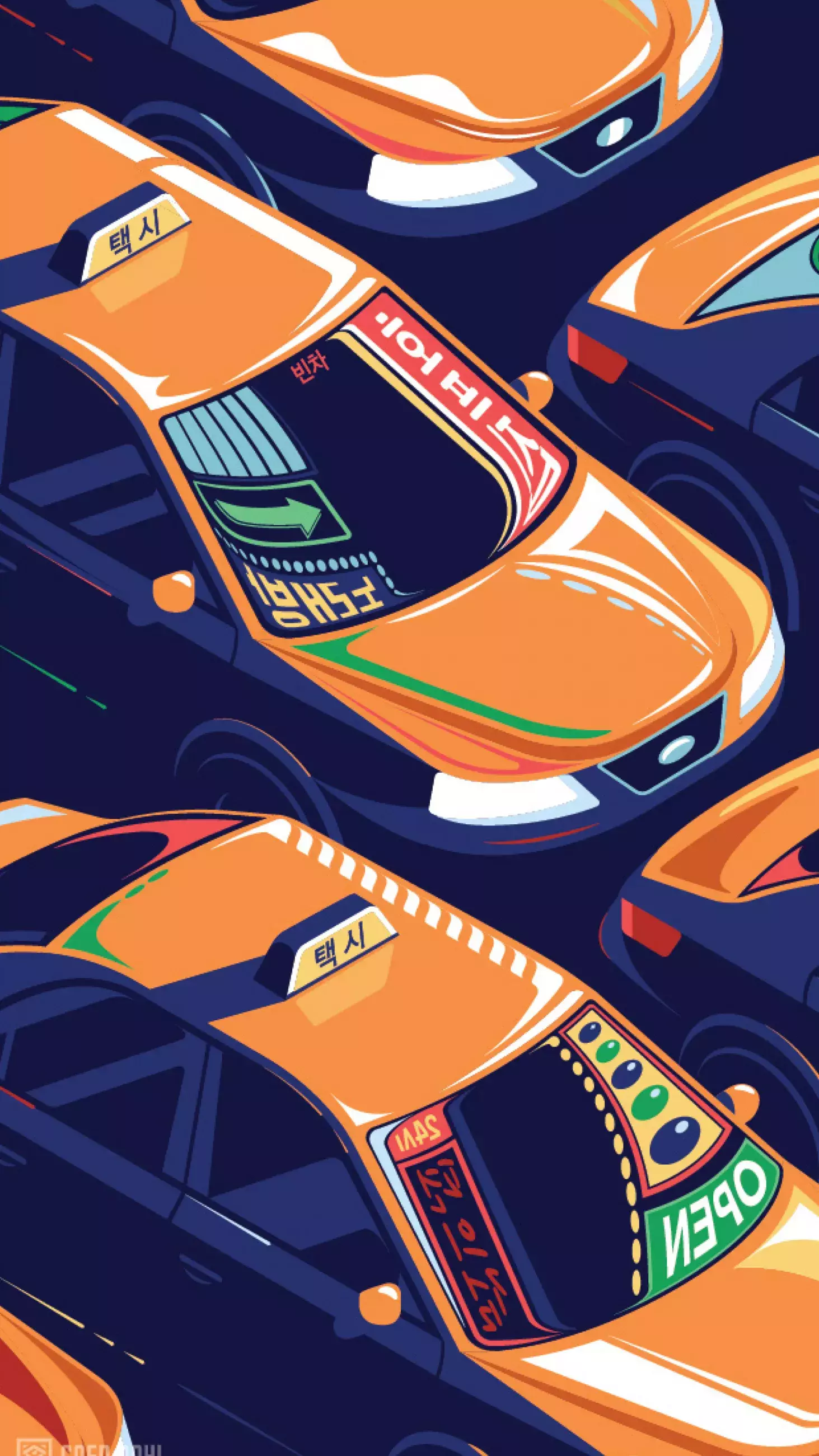 Night in Seoul Illustration Series