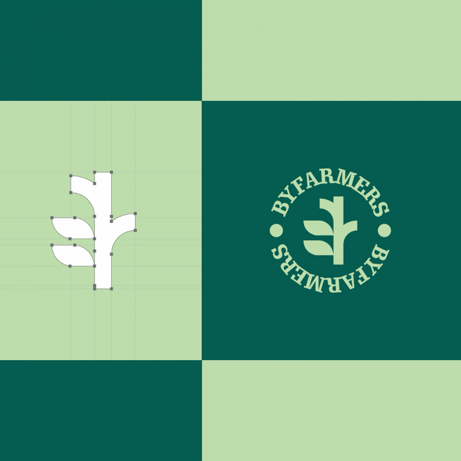 Minimalist Branding for byFarmers Agricultural Identity
