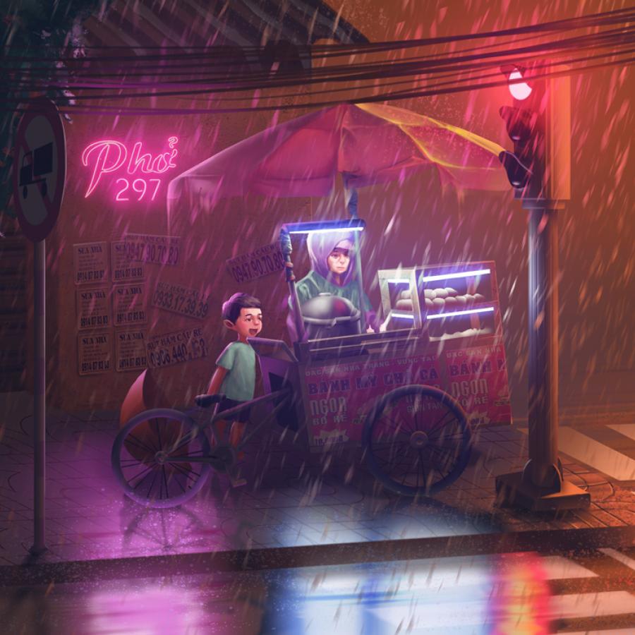 Saigon Rainy Days through Illustrations