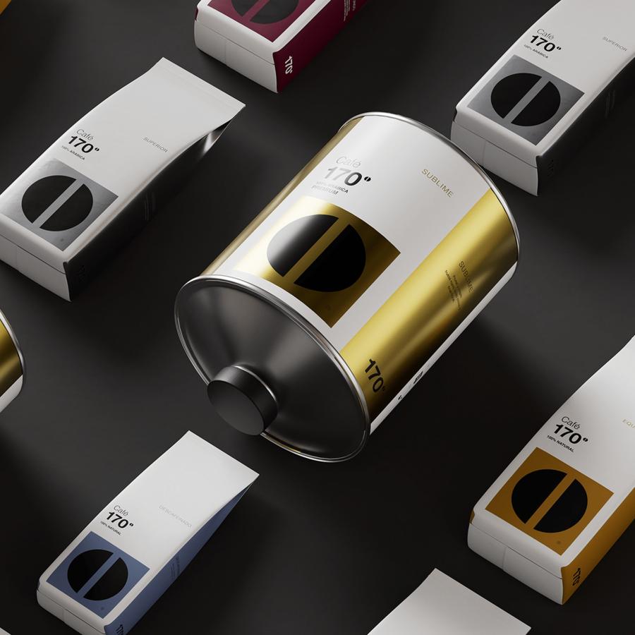 Café 170º coffee packaging by M+C SAATCHI