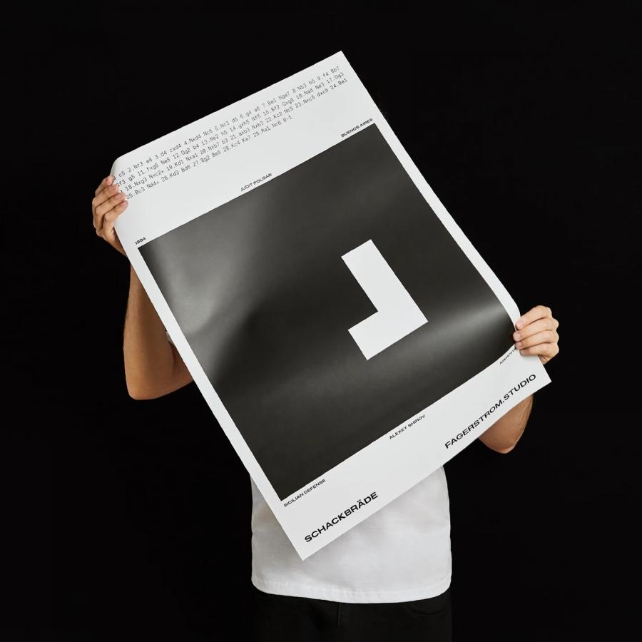 Schackbräde - famous chess movements in posters