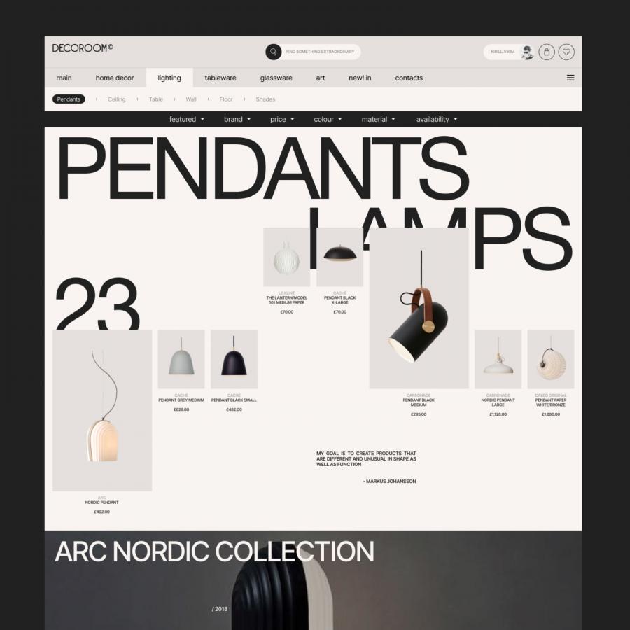  Decoroom Stylish UI/UX and Web Design