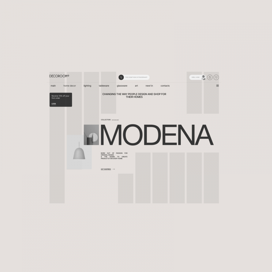 Web design and UX for furniture e-commerce