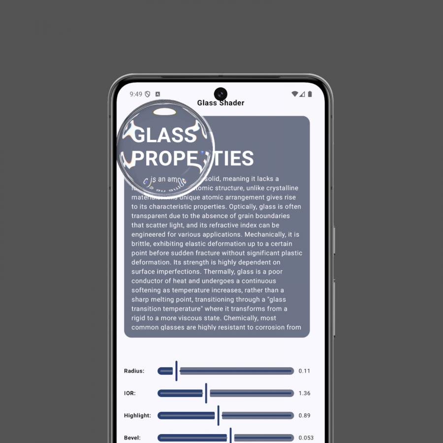 Crafting Glass: Real-time Glass Shader on Android 