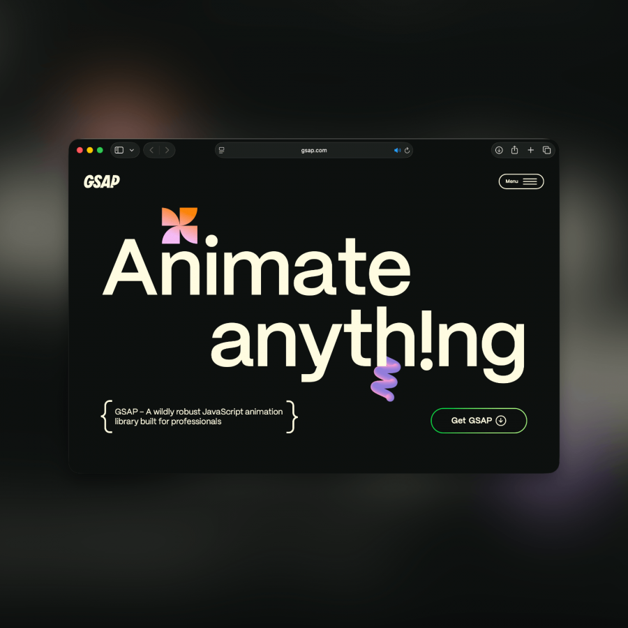 GSAP web animations collection on madewithgsap.com showing scroll drag and mouse effects