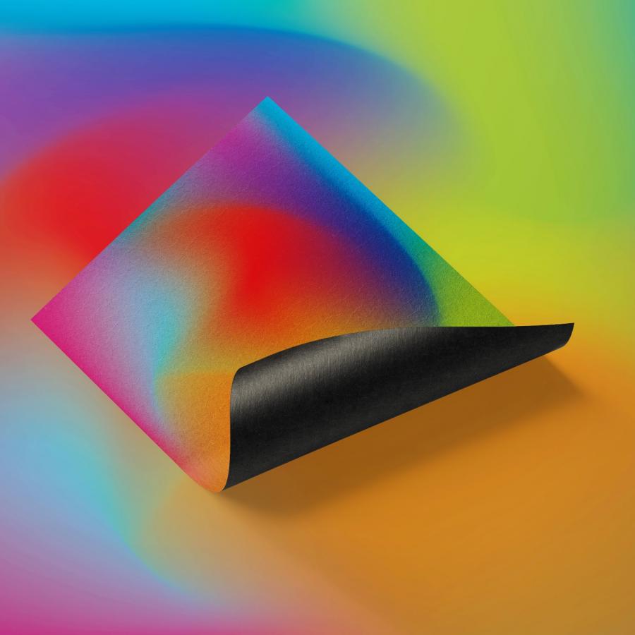 One illustration translating the feeling of global warming with colorful and warm gradients