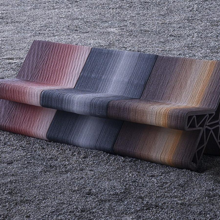 3D printed street furniture BENTU DESIGN Inorganic Growth from demolished urban village waste