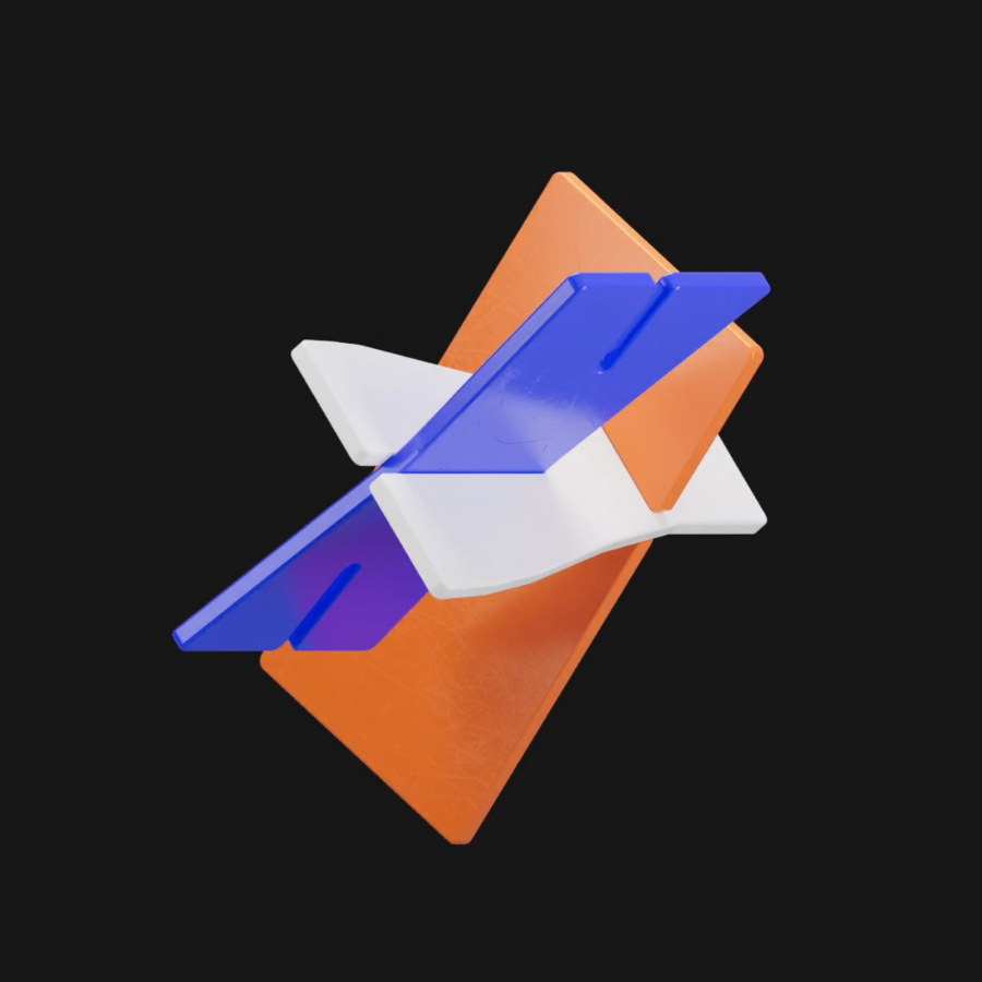 Motion design and typography inspired by modular flake toys