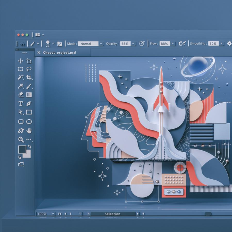 Photoshop 3d interface