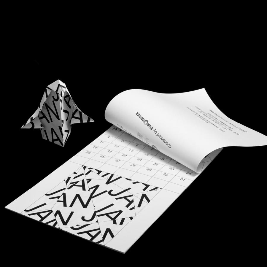 Typorigami Calendar 2021 by De-form.hu