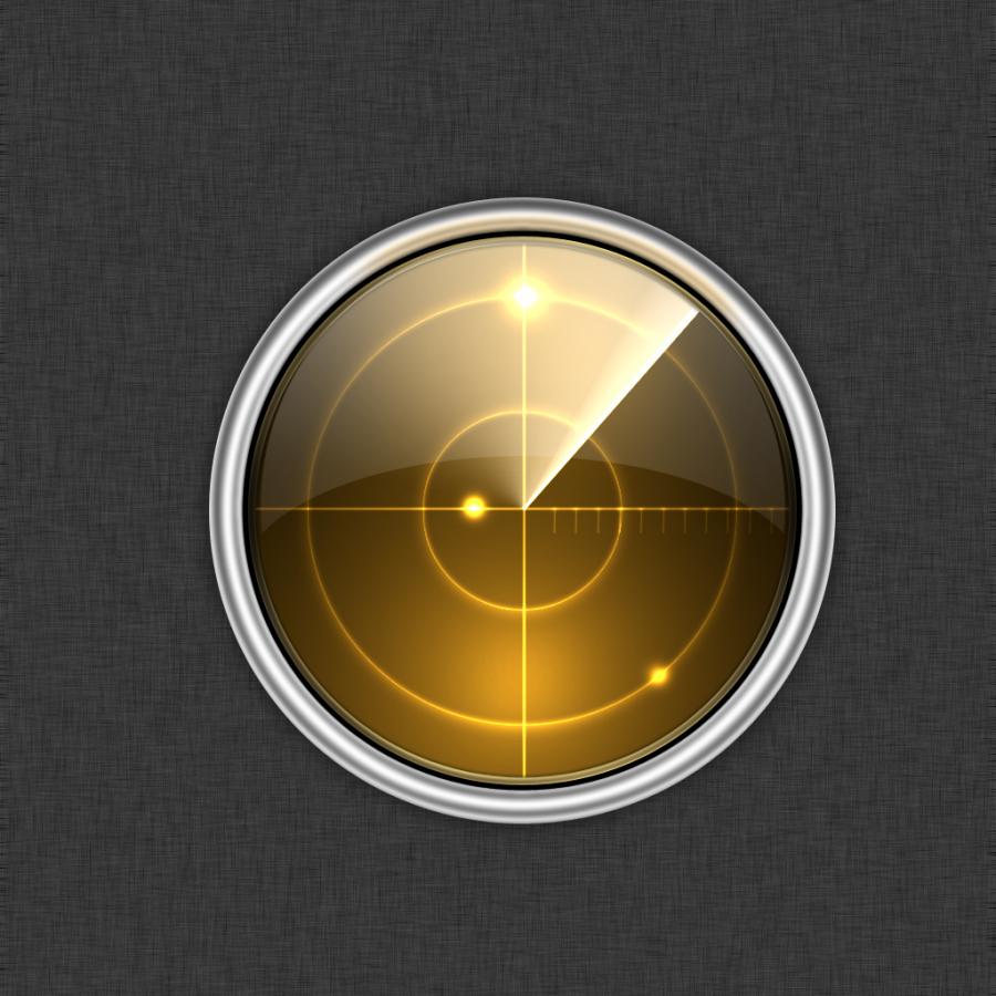 Radar Icon in Photoshop